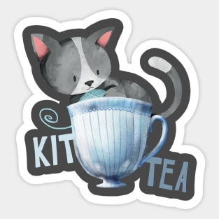 Have some kit-tea Sticker